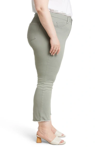 Wit & Wisdom 'ab'solution Frayed High Waist Ankle Slim Straight Leg Pants In Deep Seagrass