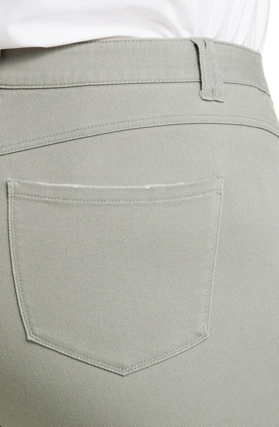 Wit & Wisdom 'ab'solution Frayed High Waist Ankle Slim Straight Leg Pants In Deep Seagrass