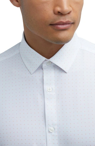 Shop State Of Matter The Phoenix Woven Dress Shirt In Lilac Coral Geo