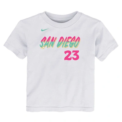Shop Nike Toddler  Fernando Tatis Jr. White San Diego Padres 2022 City Connect Name & Number T-shirt