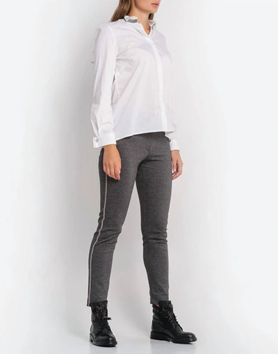 Shop D-exterior Jean With Side Stripe In Grey