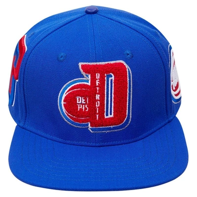 Shop Pro Standard Blue Detroit Pistons Mashup Logos Snapback Hat