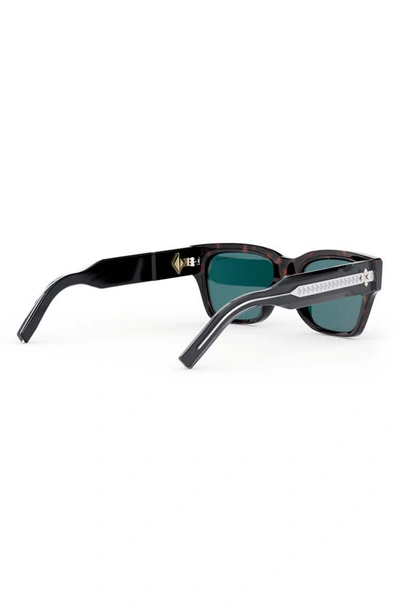 Shop Dior Cd Diamond S2i 54mm Square Sunglasses In Havana/ Other / Blue