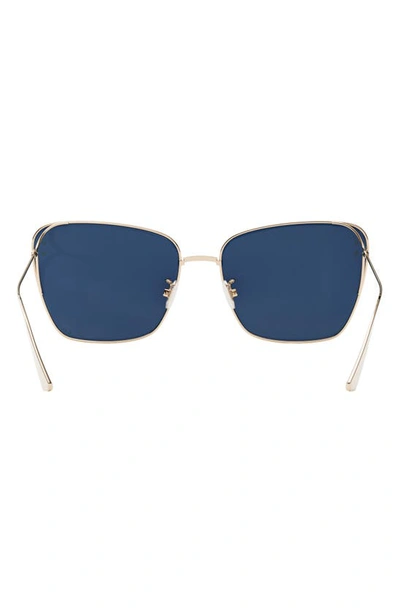 Shop Dior Miss B2u 63mm Oversize Butterfly Sunglasses In Shiny Gold Dh / Blue
