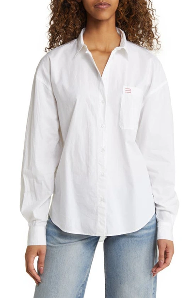 BDG URBAN OUTFITTERS HOLLIE COTTON BUTTON-UP SHIRT 