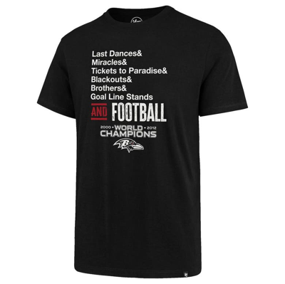 Shop 47 ' Black Baltimore Ravens Super Bowl Xlvii Championship Reunion T-shirt