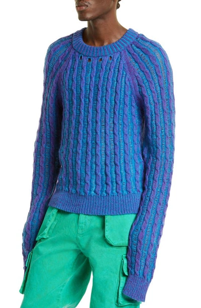 AGR SERENITY MIXED STITCH MOHAIR BLEND SWEATER 