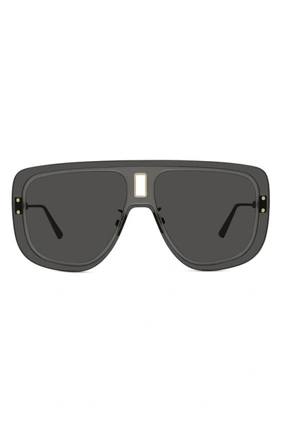 Shop Dior Ultra Mu Mask Sunglasses In Gold/ Grey