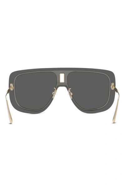 Shop Dior Ultra Mu Mask Sunglasses In Gold/ Grey