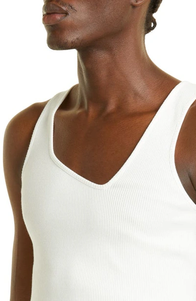 Shop Bianca Saunders Y-neck Tank Top In White