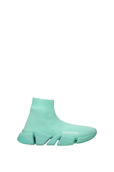 Shop Balenciaga Sneakers Speed 2.0 Fabric Green Mint