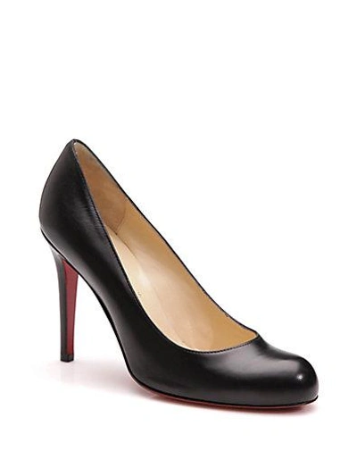 Shop Christian Louboutin Simple 100 Leather Pumps In Black
