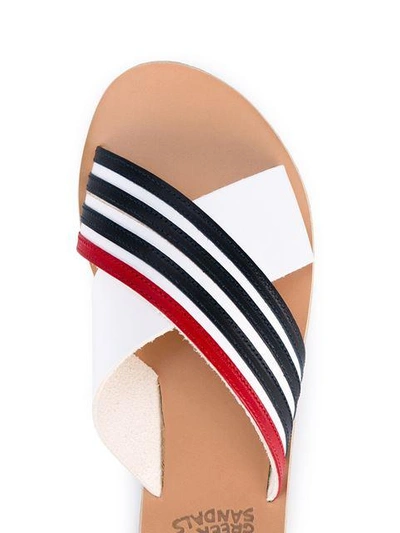 Shop Ancient Greek Sandals 'thais Stripe' Sandals In White