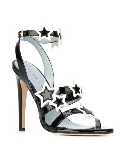 Shop Chiara Ferragni - 'stars' Sandals  In Black