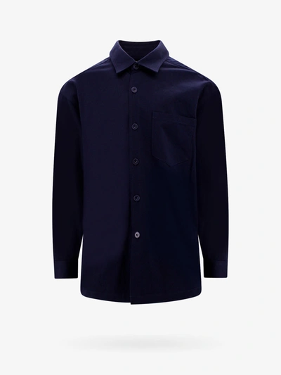 Shop Ami Alexandre Mattiussi Shirt In Blue