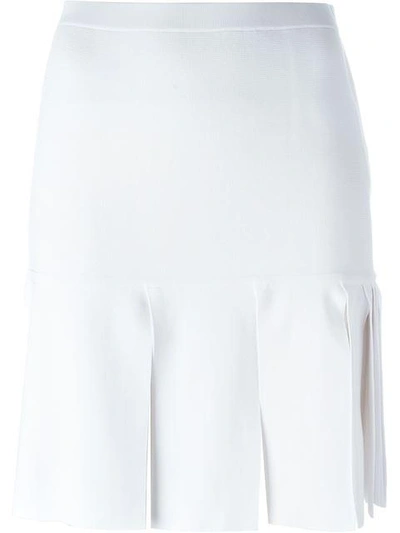 Neil Barrett Wide Fringe Skirt In White