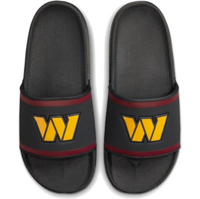 Shop Nike Washington Commanders Off-court Wordmark Slide Sandals In Gray