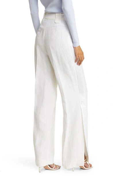 Shop Ted Baker Astaat Wide Leg Trousers In Cream
