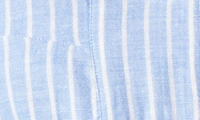Shop Lucky Brand Stripe Ruffle Crop Camisole In Blue Stripe