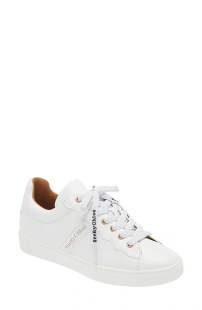 See By Chloé Essie Leather Sneakers In Blanc | ModeSens