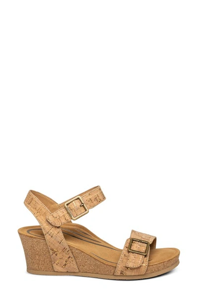 Shop Aetrex Lexa Wedge Sandal In Cork