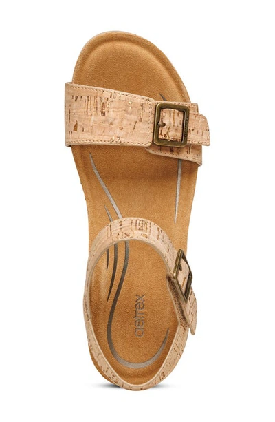 Shop Aetrex Lexa Wedge Sandal In Cork