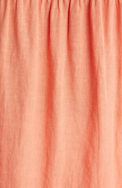 Eileen Fisher Button-down Handkerchief Linen Shirt In Guava