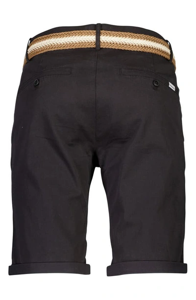 Shop Lindbergh Superflex Chino Shorts In Black