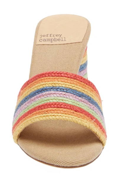Shop Jeffrey Campbell Pinarella Rainbow Jute Sandal In Colorful Jute
