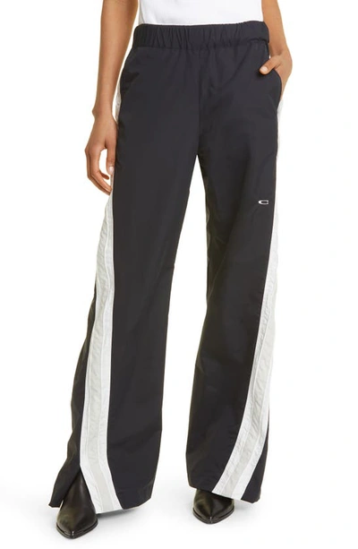 Commission Jitsu Logo Embroidered Nylon Track Pants In Black
