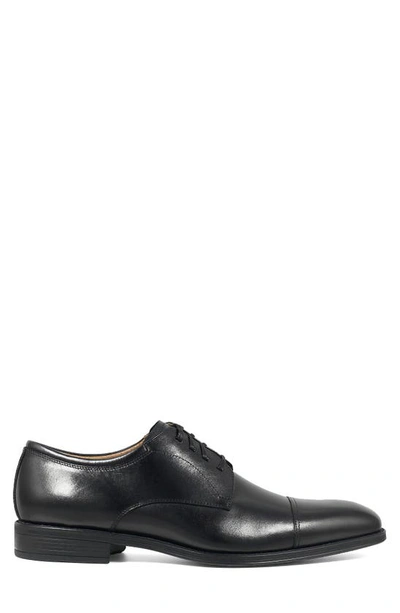 Shop Florsheim Cardineli Cap Toe Derby In Black Leather