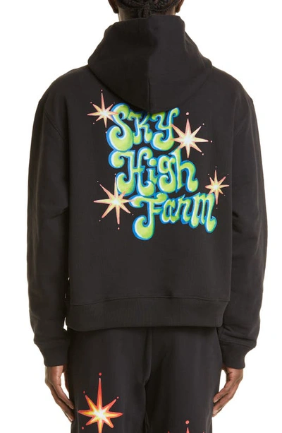 Shop Sky High Farm Workwear X Ally Bo Perennials Cotton Hoodie In Black