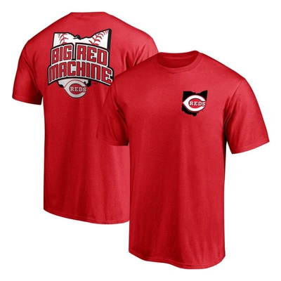 Shop Fanatics Branded Red Cincinnati Reds Hometown Collection Big Red Machine Logo T-shirt