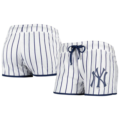 Shop Concepts Sport White/navy New York Yankees Vigor Sleep Shorts