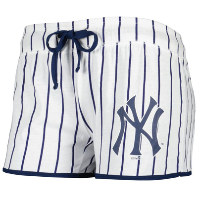 Shop Concepts Sport White/navy New York Yankees Vigor Sleep Shorts