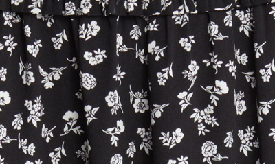 Shop Halogen Floral Smocked Halter Dress In Rich Black