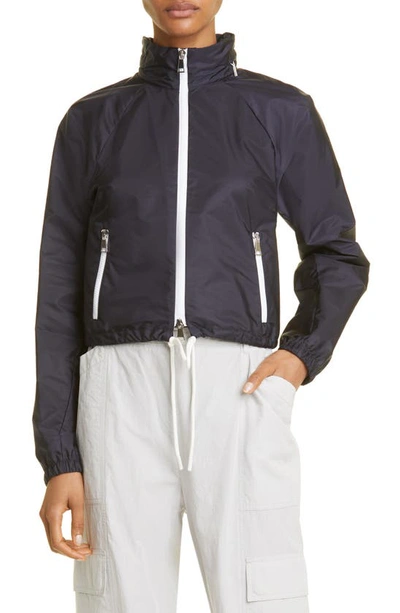 Shop Moncler Alose Taffeta Jacket In Navy