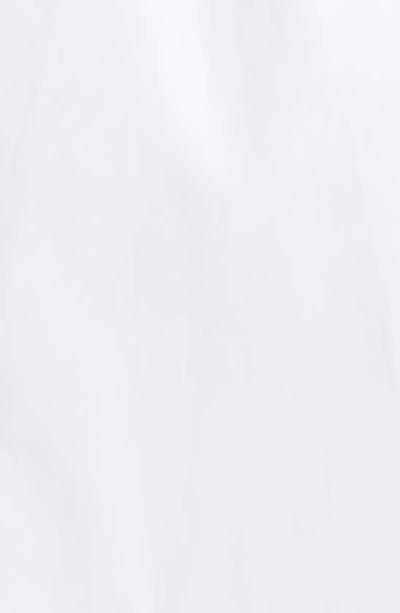 Shop Alexander Mcqueen Long Sleeve Organic Cotton Poplin Minidress In 9000 Opticalwhite