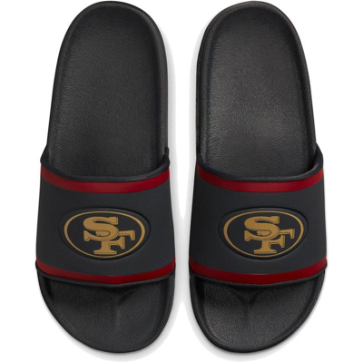 Shop Nike San Francisco 49ers Off-court Wordmark Slide Sandals In Gray