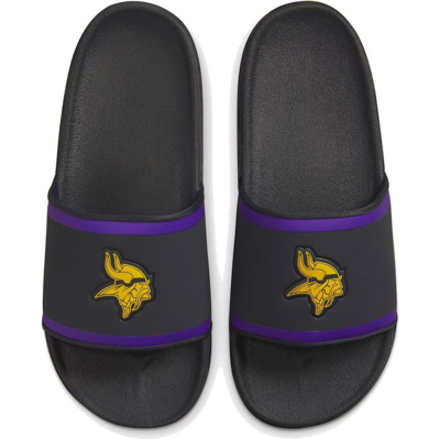 Shop Nike Minnesota Vikings Off-court Wordmark Slide Sandals In Gray