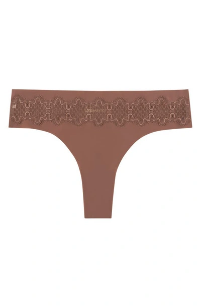 Shop Uwila Warrior Vip Lace Trim Thong In Toffee