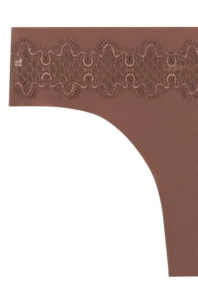 Uwila Warrior Vip Lace Trim Thong In Toffee