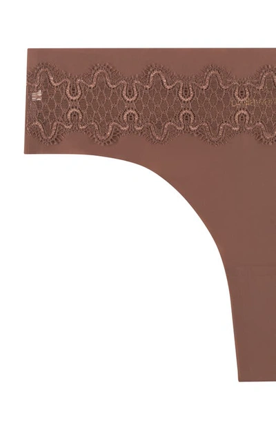 Uwila Warrior Vip Lace Trim Thong In Toffee