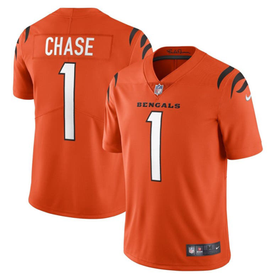 Shop Nike Ja'marr Chase Orange Cincinnati Bengals Alternate Vapor Limited Jersey