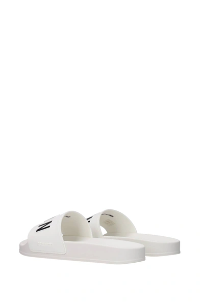 Shop Dsquared2 Slippers And Clogs Icon Rubber White Optic White