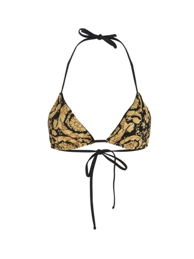 Shop Versace 'barocco' Bikini Top