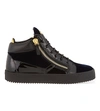 Giuseppe Zanotti Navy Velvet Mid-top Veronica Sneakers