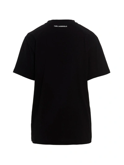 Shop Karl Lagerfeld T-shirt 'k/superstars Mini' In Black