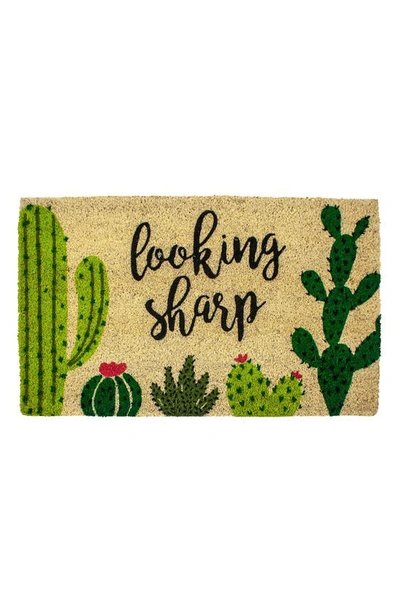 Shop Entryways Looking Sharp Cactus Coir Doormat In Green