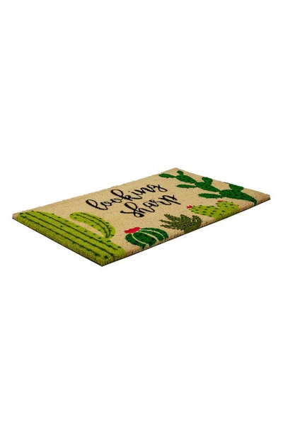 Shop Entryways Looking Sharp Cactus Coir Doormat In Green